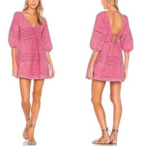 Free People Pink Denim Dress